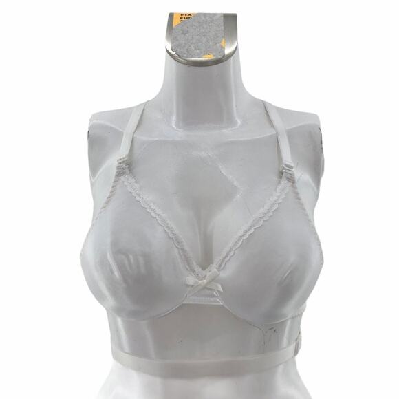American VINTAGE Empire Intimates 32B White Convertible Strap Bridal Bra A03 - Picture 1 of 4